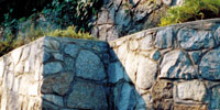 Natural Quarry Granite Tiered Wall